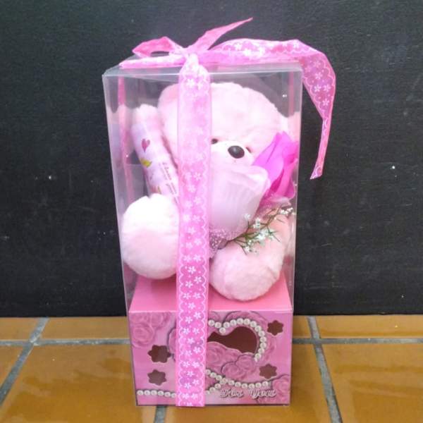MOM'S MINI TEDDY W/ MINI ROSES #MOTHERSDAY