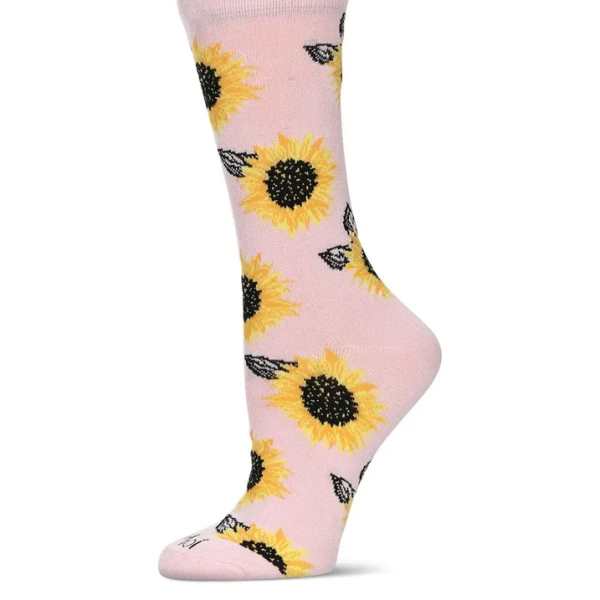 Sunflower Bamboo Blend Crew Socks- Pink