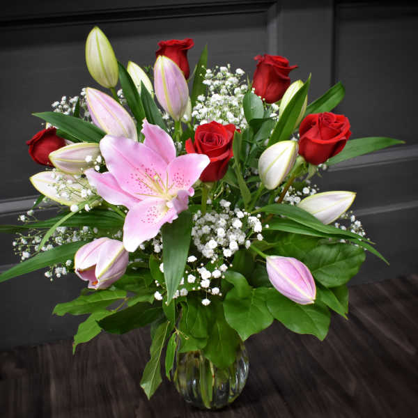 Roses and Lilies - Our most Popular Bouquet!