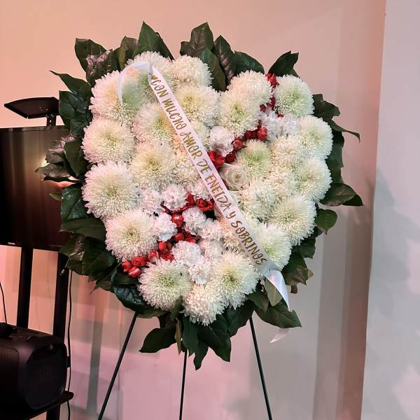 Floral Heart Crown [Funeral Arrangement]