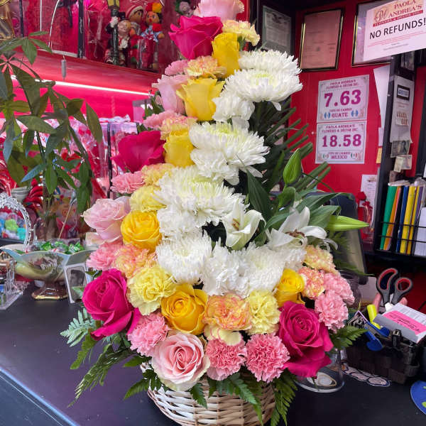 Tall/Vertical Basket Arrangement