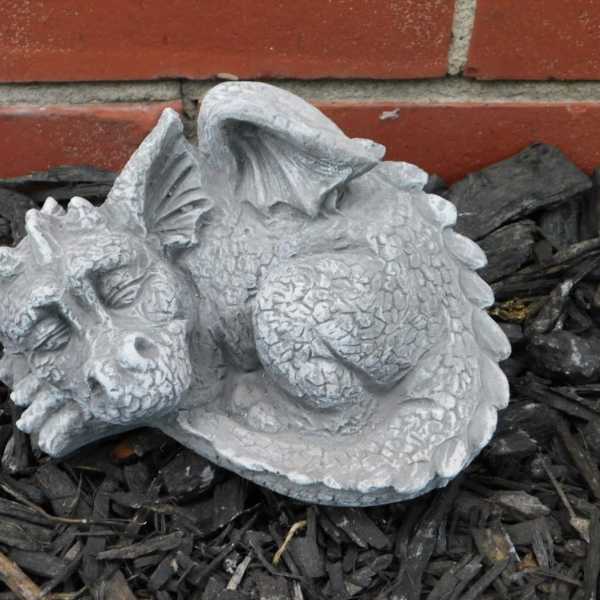 SMALL CURLED DRAGON STATUE