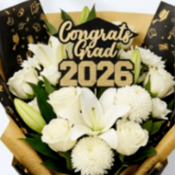 Grad Wrapped Bouquet