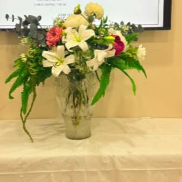 Lily & Carn Funeral Vase