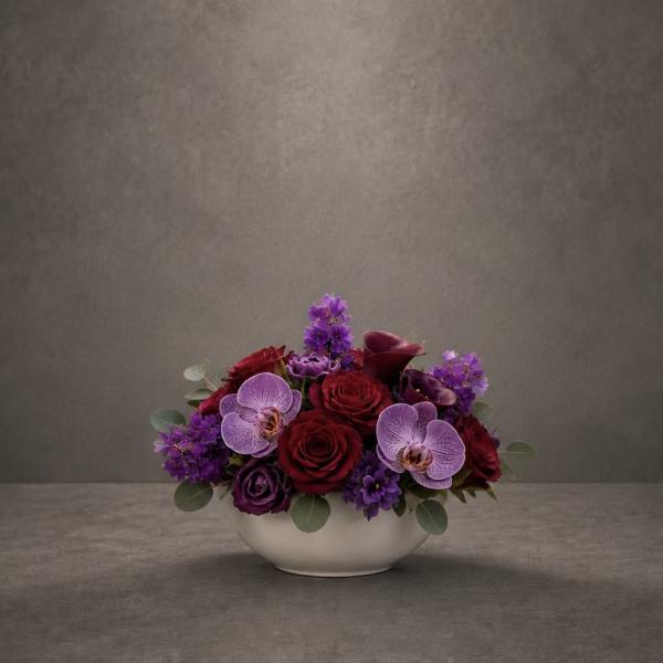 Purple Orchid Bloom Bowl