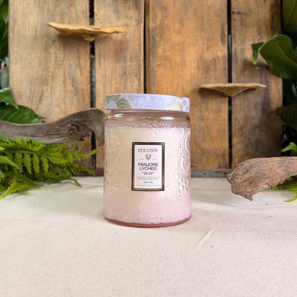 Voluspa Panjore Lychee Large Glass Jar Candle 18 oz