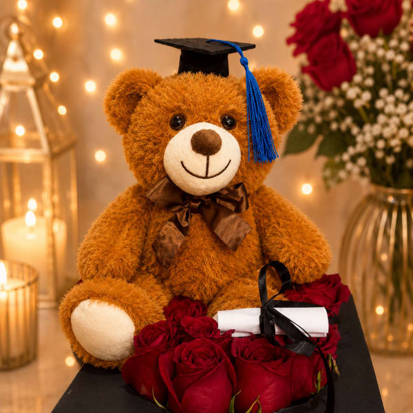 Graduation Teddy Rose box