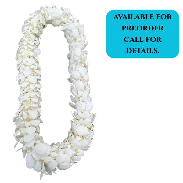 Double White Orchid Lei