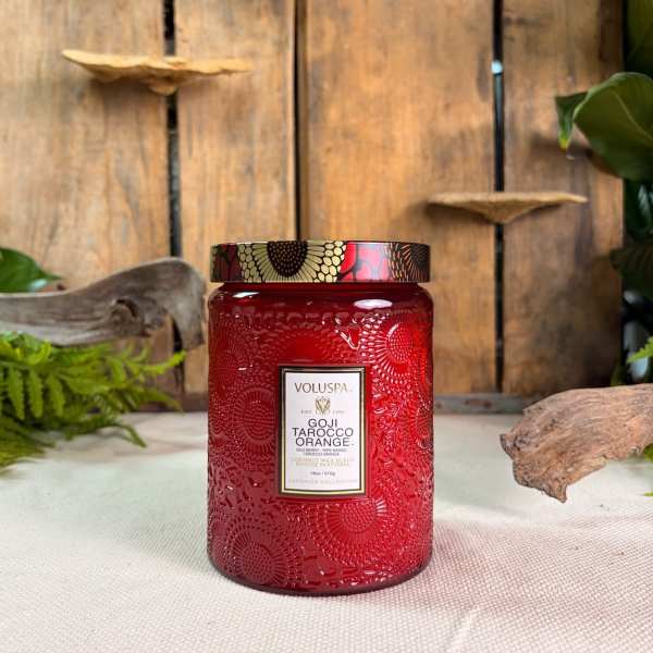 Voluspa Goji Tarocco Orange Large Glass Jar Candle 18 oz