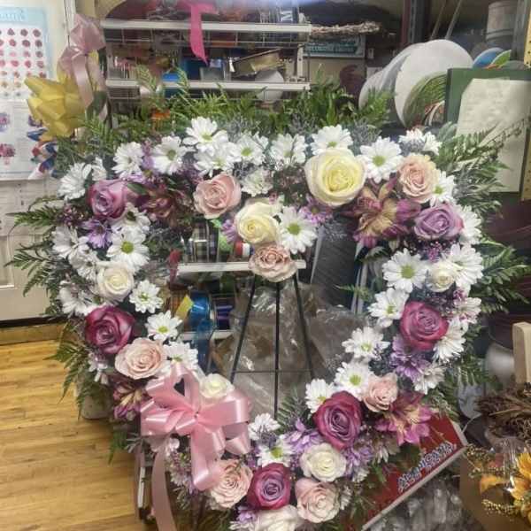 Gracious Blooms Open Heart on Easel