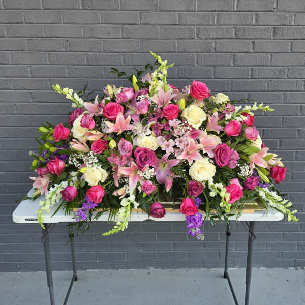 Casket spray Pink Love
