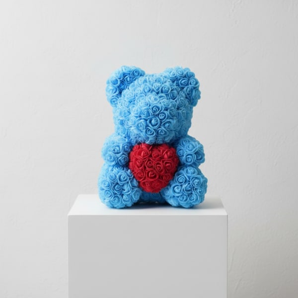 Luxury Light Blue Teddy Bear With Heart – Signature Love Gift. 70 Cm