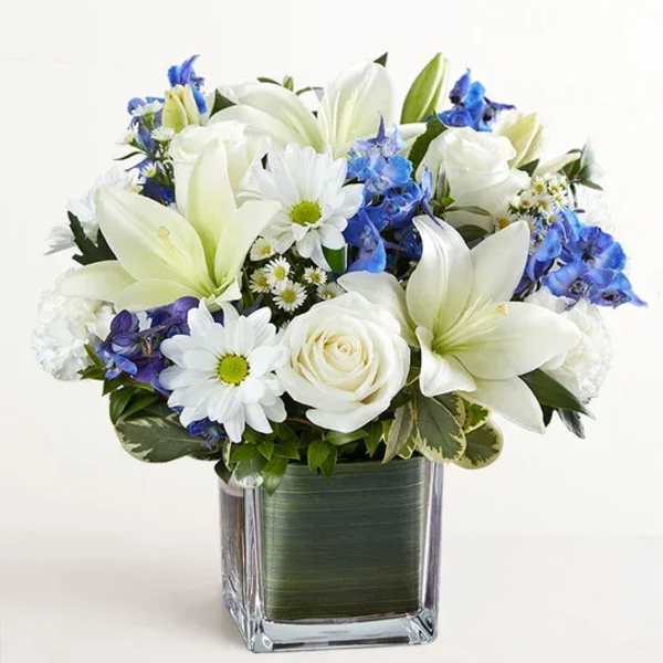 Healing Tears Blue & White