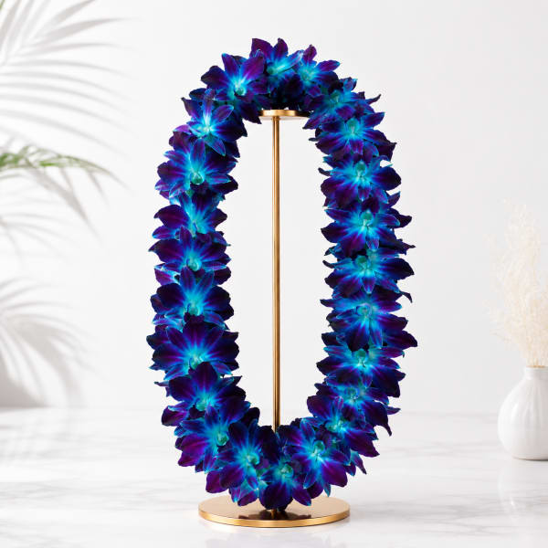 Blue Dendrobium Orchid Lei