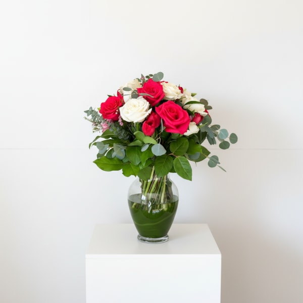 Roses & Tulips Vase Arrangement