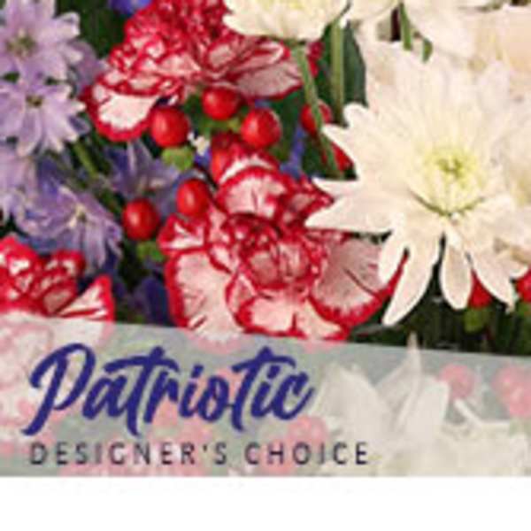 Mixed bouquet of white, red, and purple flowers