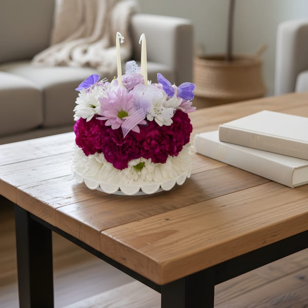 Butterfly Birthday Bloom Cake