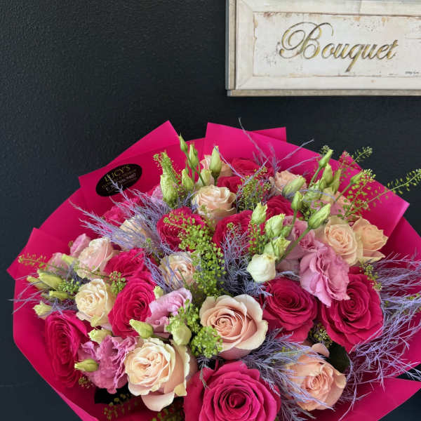 Rosy Charm Hand-Tied Bouquet