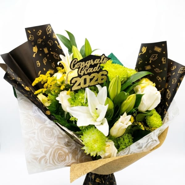 Custom Graduation Wrapped Bouquet