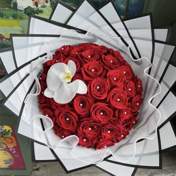 25 count orchid pearl buchón