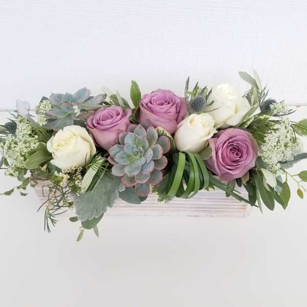 Purple & White Rose Box