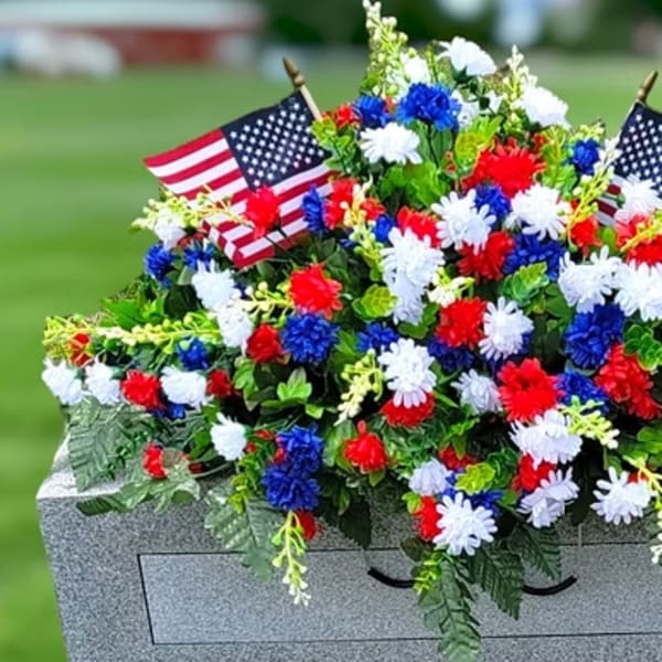 Silk Memorial Headstone Saddle
