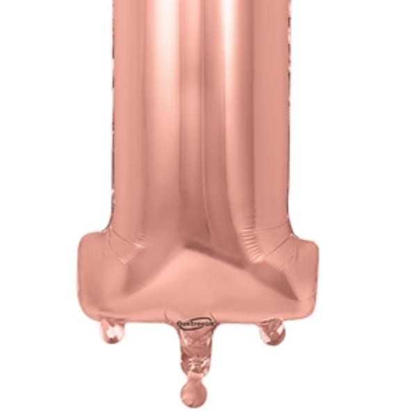 Rose gold number 1 foil balloon