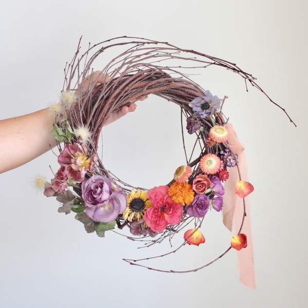 Spring Dried Floral Wreath