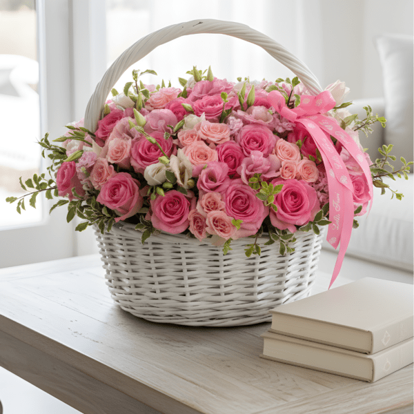 Blush Garden Basket
