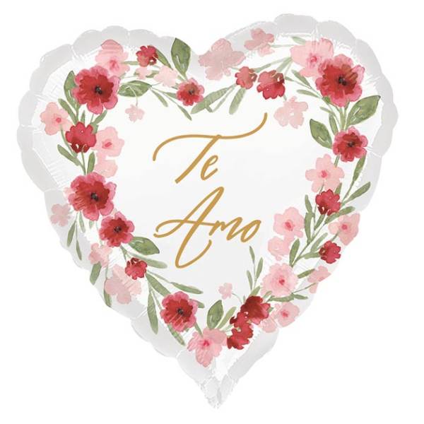 36" Te Amo Floral Jumbo Mylar