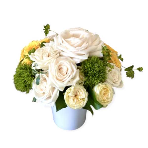 Lemon Delight Floral (White and Yellow Roses)
