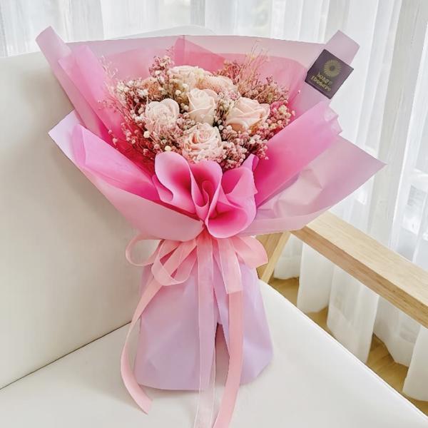 Pink Romance - Premium Everlasting Bouquet