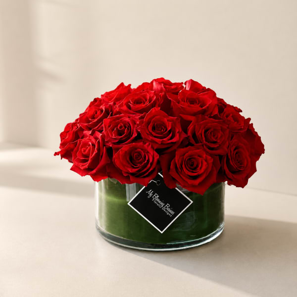 Love & Devotion – Premium Red Rose Arrangement | Same-Day Flower Delivery Los Angeles
