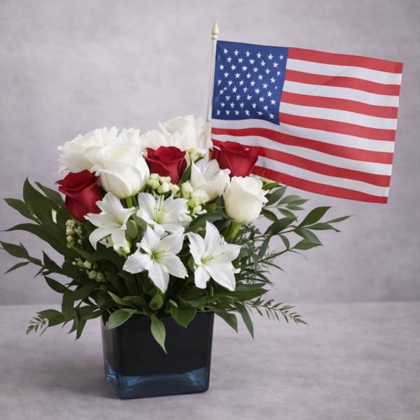 Patriotic Garden Cube
