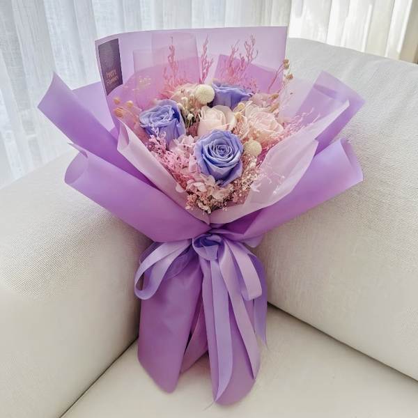 Lavender Dream - Preserved Rose Bouquet
