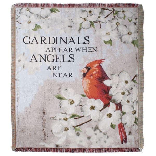 Cardinals Appear Tapestry Throw 50x60"
