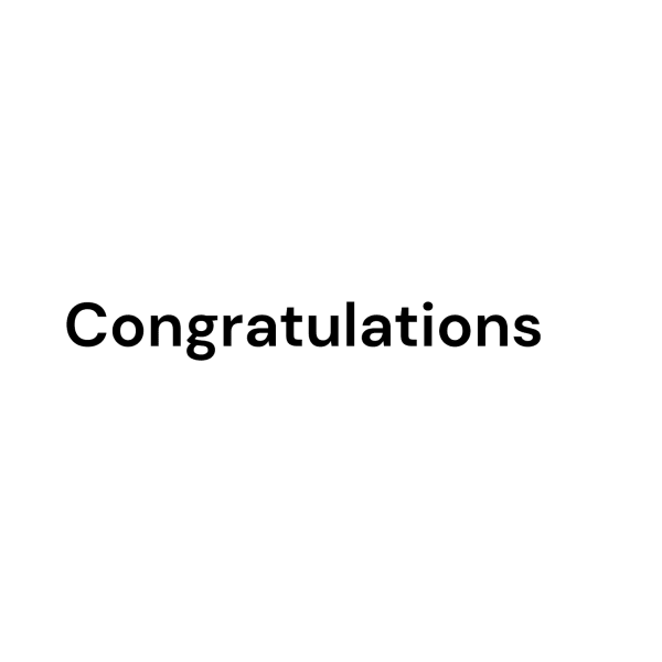 Congratulations