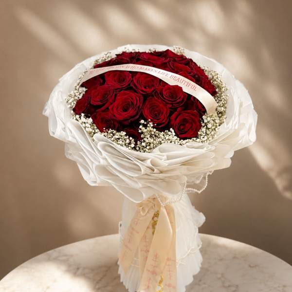 Scarlet Romance Deluxe Couture Bouquet