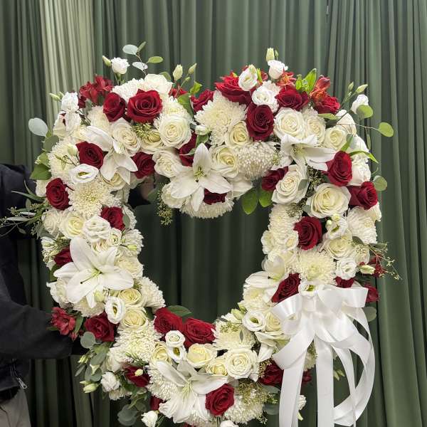 Funeral red and white.