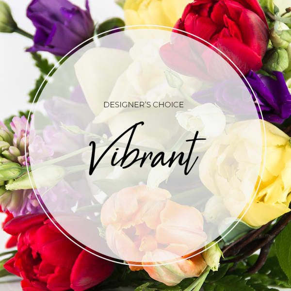 Colorful bouquet with red, yellow, purple, and white flowers