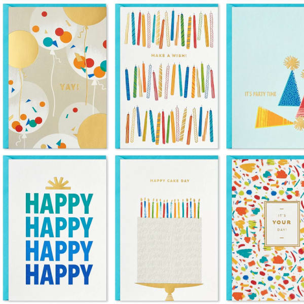 Set of colorful birthday and celebration greeting cards