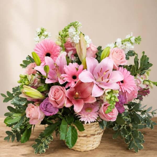 Natural Basket – Pink