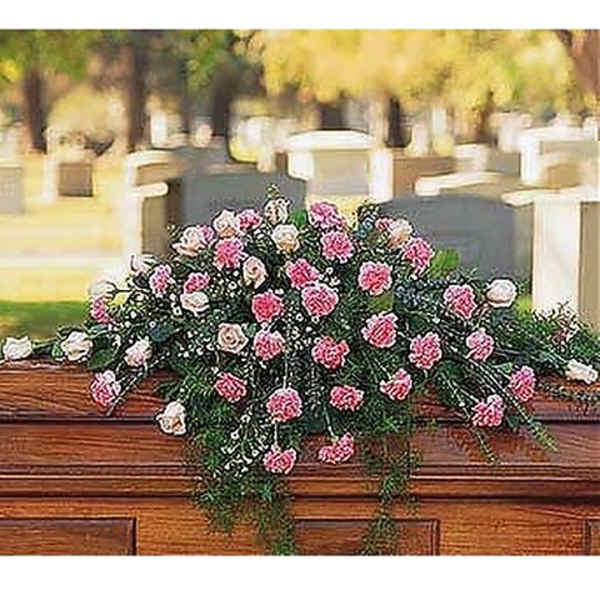 Closed Casket Pink Spray