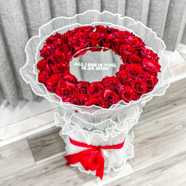 Forever Reflection- Mirror Rose Bouquet