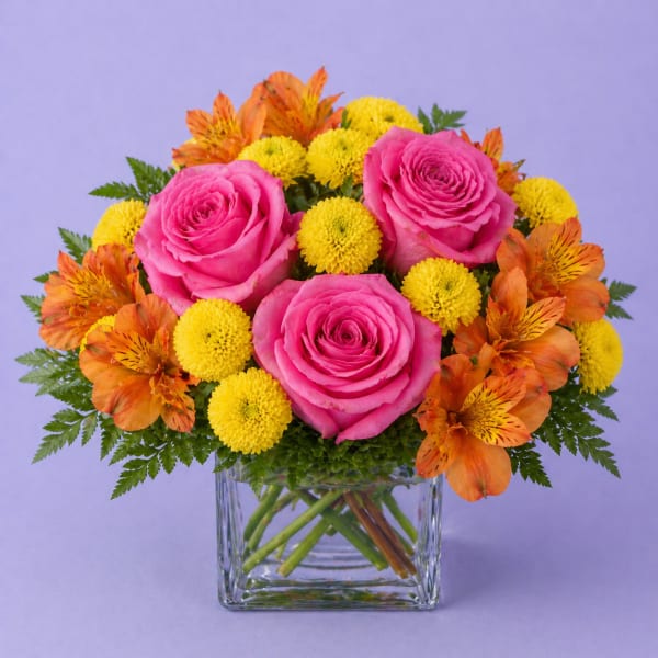 Sunset Rose Garden Vase