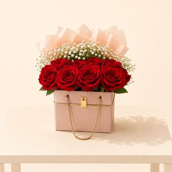 Rose Luxe Handbag Gift Set
