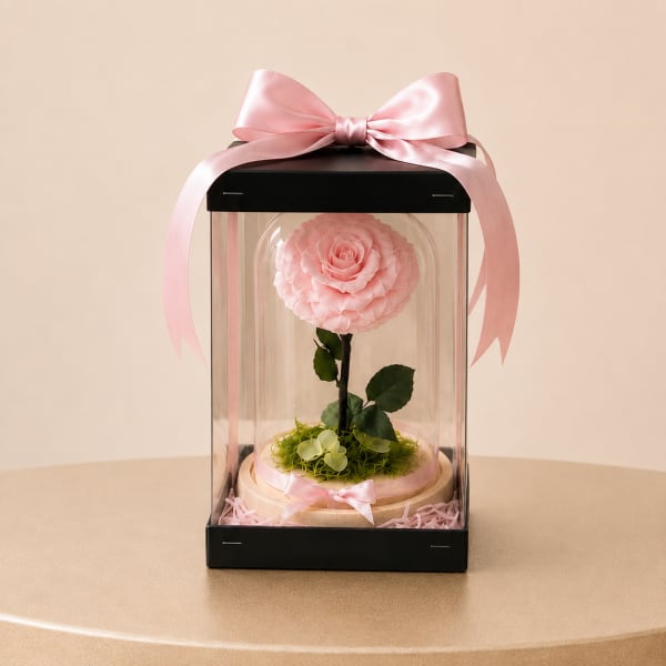 Luxury Forever Rose Dome (Height: 9.84 ")