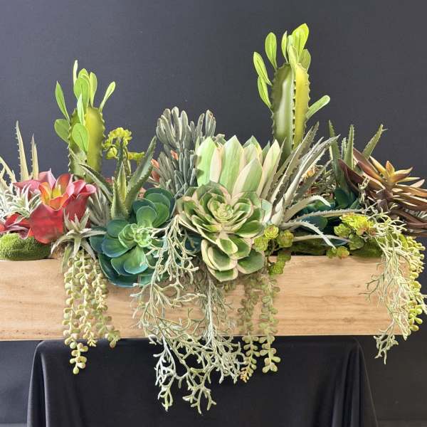 Faux Succulent Box