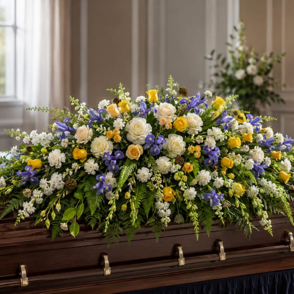English Blue Casket Piece
