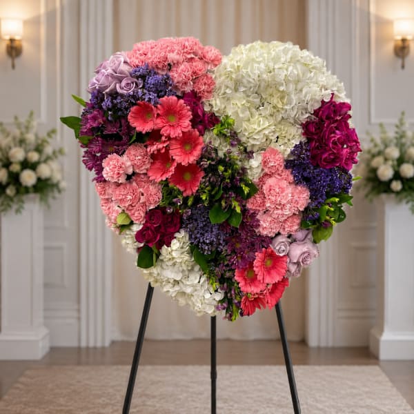Patchwork Heart Standing Spray